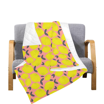 Lemon Pattern Print Design LM03 Premium Quilt