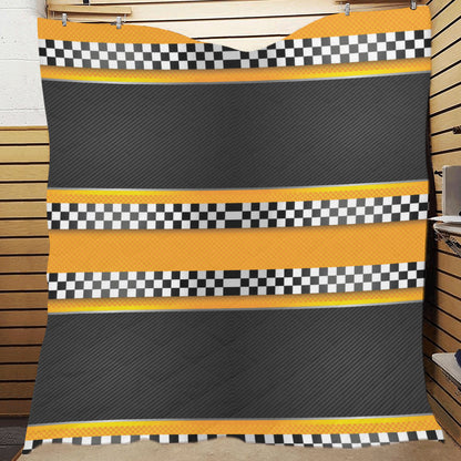 Checkered Pattern Print Design 01 Premium Quilt