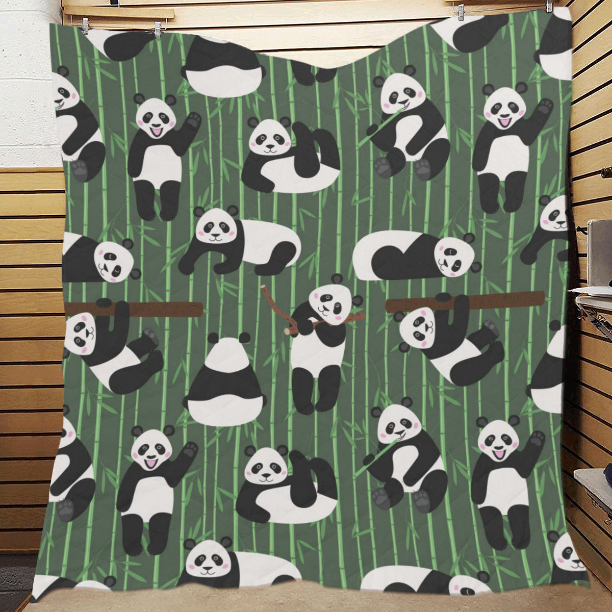 Panda Pattern Print Design A04 Premium Quilt
