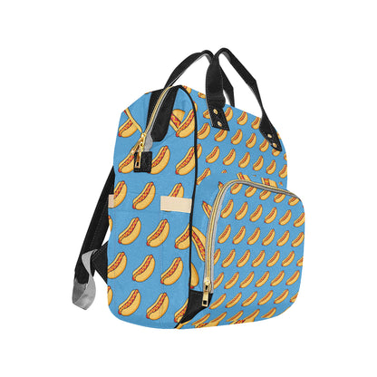 Hot Dog Pattern Print Design 02 Diaper Bag Backpack