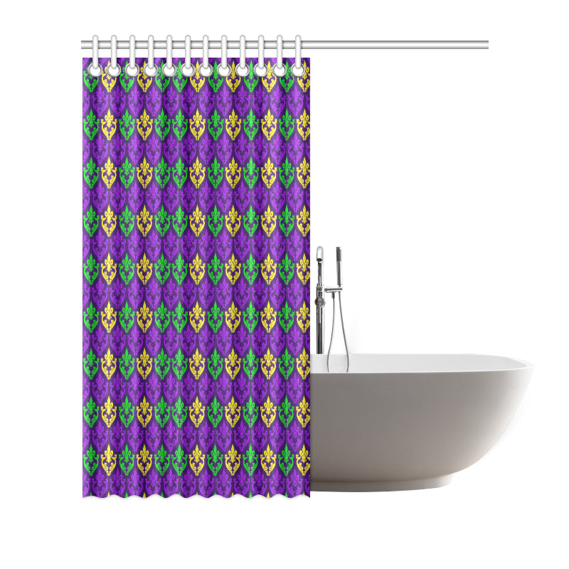 Mardi Gras Pattern Print Design 02 Shower Curtain