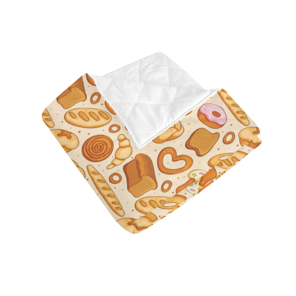 Bread Pattern Print Design 01 Premium Quilt