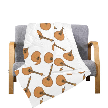 Mandolin Pattern Print Design 01 Premium Quilt