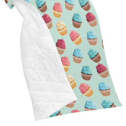 Cupcake Pattern Print Design 01 Premium Quilt