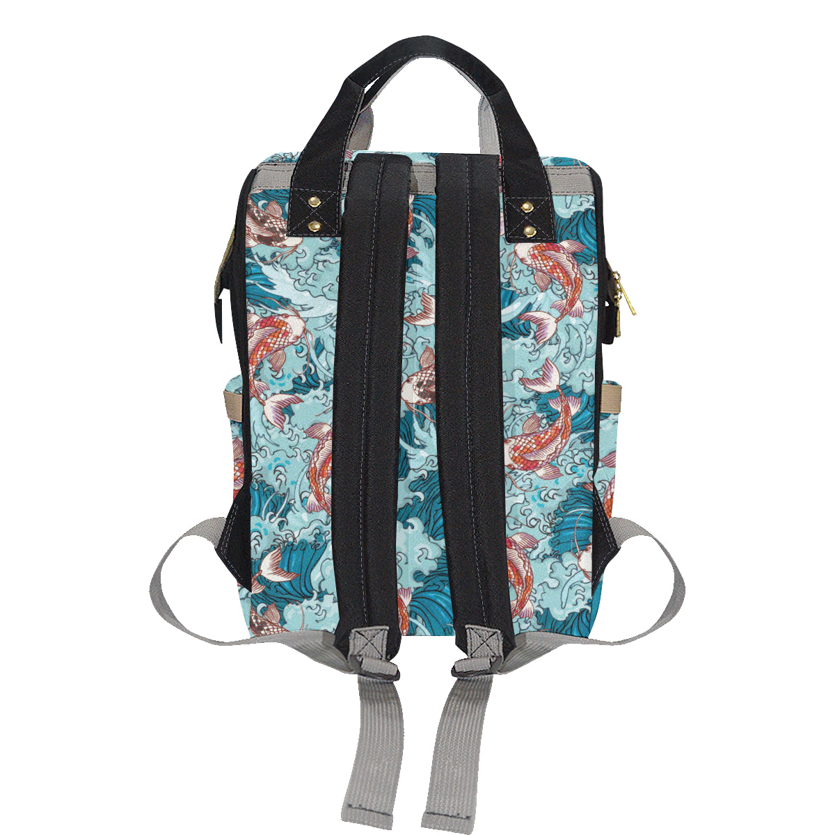 KOI Fish Pattern Print Design 05 Diaper Bag Backpack
