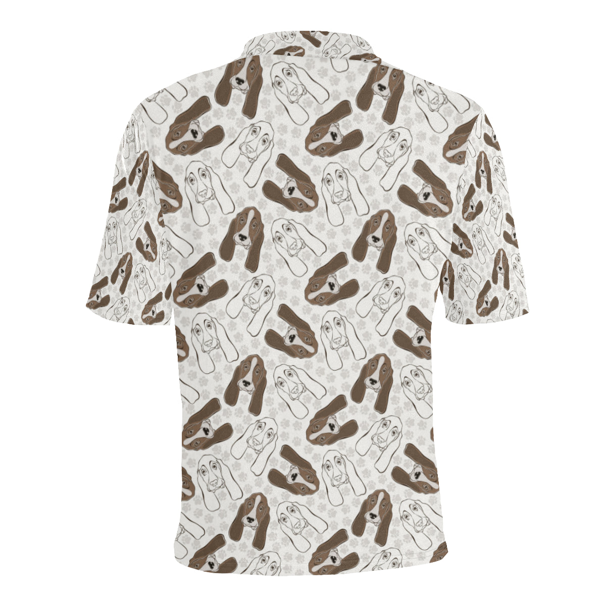Basset Hound Pattern Print Design 01 Men Polo Shirt