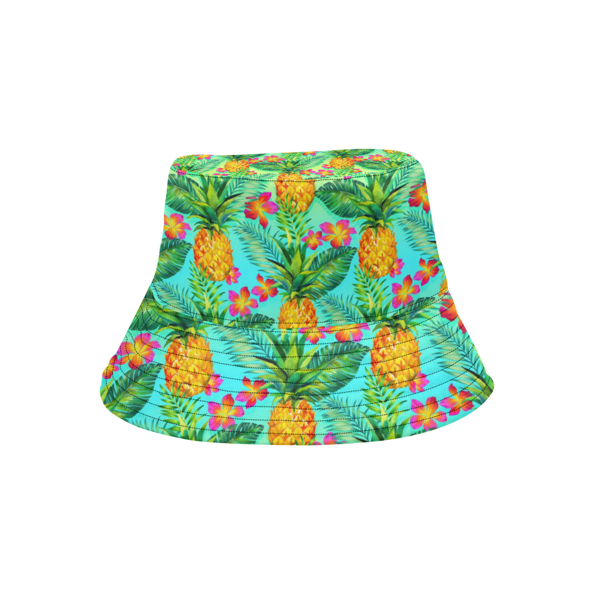 Pineapple Pattern Print Design PP010 Unisex Bucket Hat