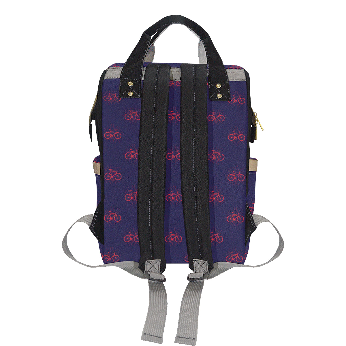 Bicycle Pattern Print Design 01 Diaper Bag Backpack