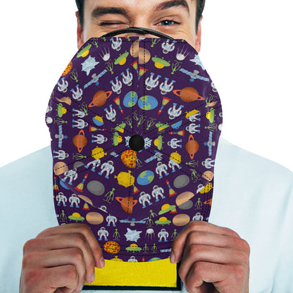 Alien Astronaut Planet Snapback Cap