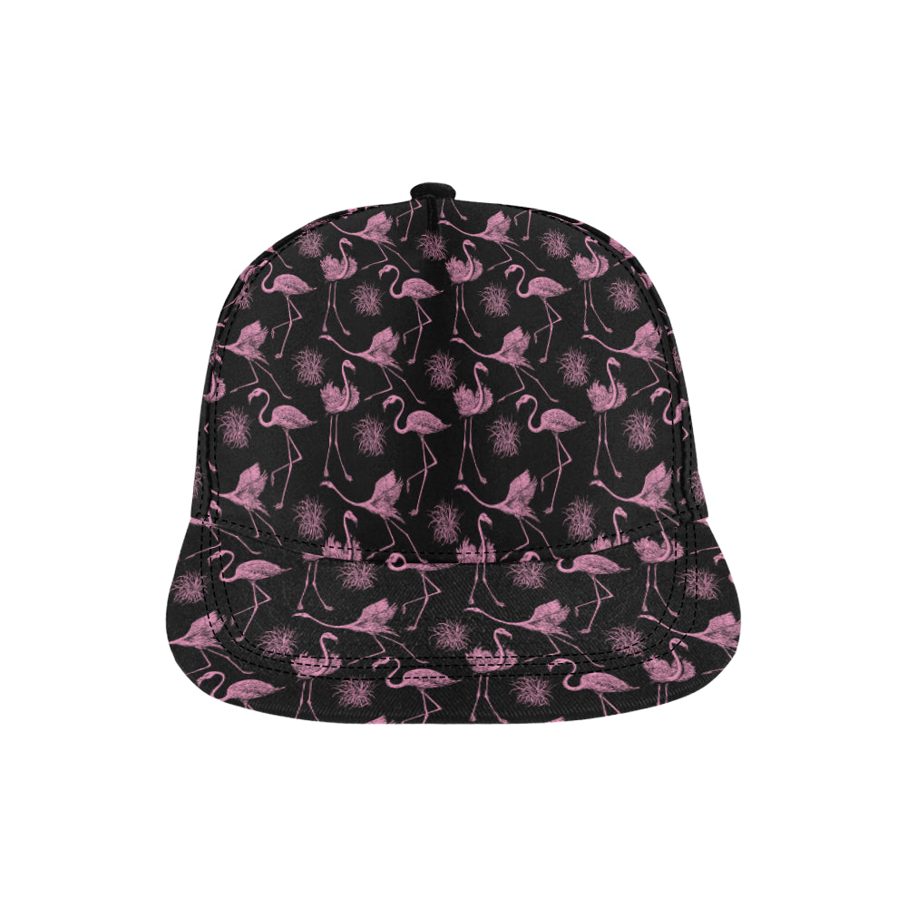 Flamingo Pink Print Pattern Snapback Cap