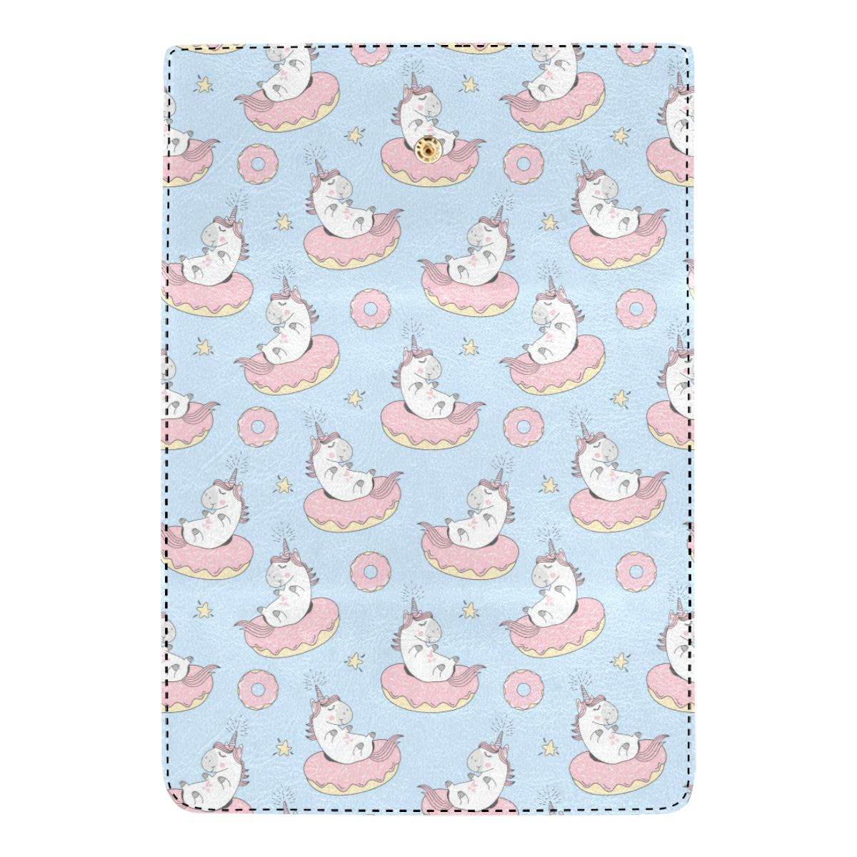 Donut Unicorn Pattern Print Design DN014 Women's Trifold Wallet