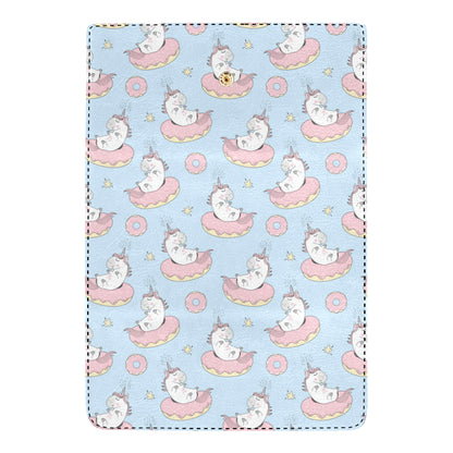 Donut Unicorn Pattern Print Design DN014 Women's Trifold Wallet