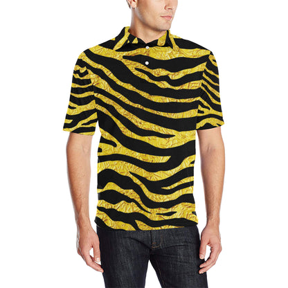 zebra Gold Men Polo Shirt