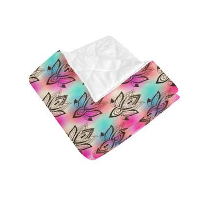 lotus Boho Pattern Print Design LO02 Premium Quilt
