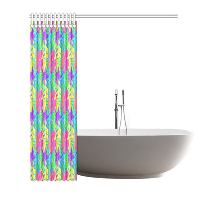 Neon Tropical Pattern Print Design A03 Shower Curtain