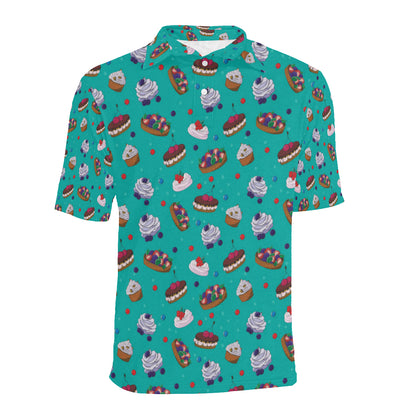 Cake Pattern Print Design 07 Men Polo Shirt