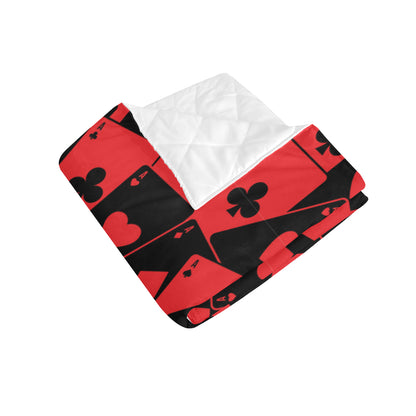 Poker Cards Pattern Print Design A01 Premium Quilt