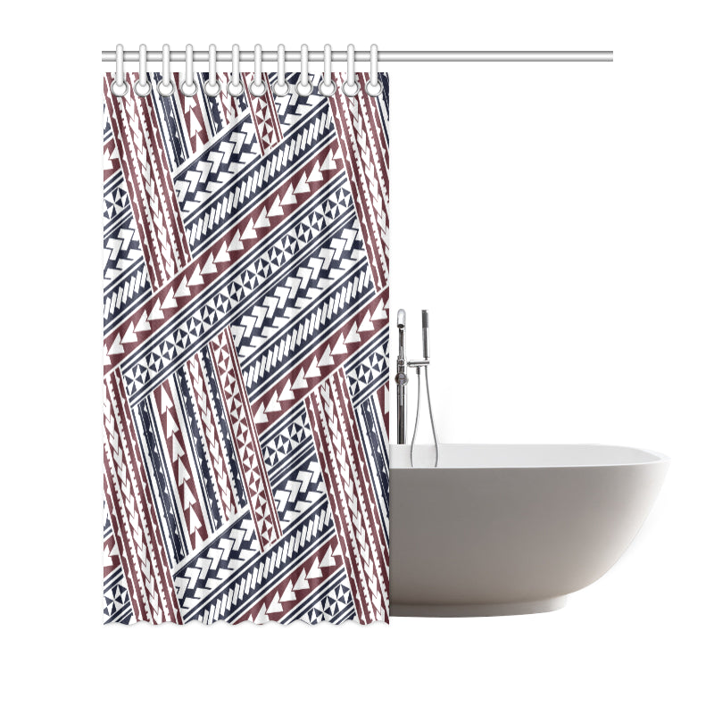 Polynesian Tribal line Shower Curtain