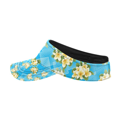 Yellow Plumeria Design Print Pattern Unisex Sun Visor
