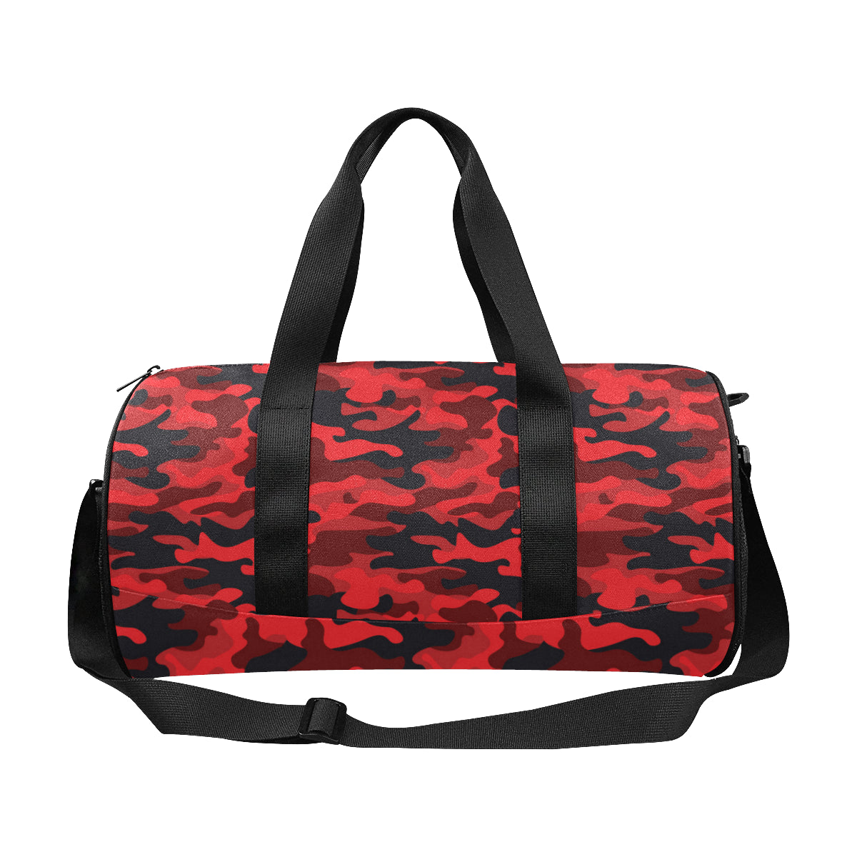 Camo Red Pattern Print Design 03 Duffel Bag