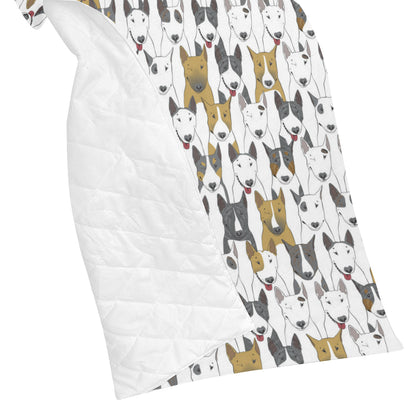 Bull Terriers Pattern Print Design 03 Premium Quilt