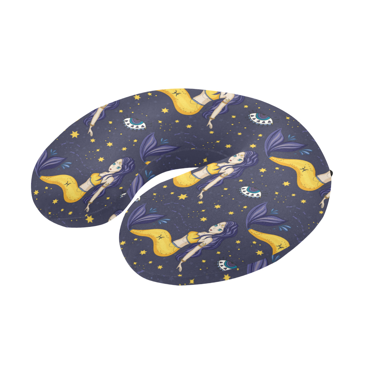 Pisces Pattern Print Design A04 U-Shaped Travel Neck Pillow