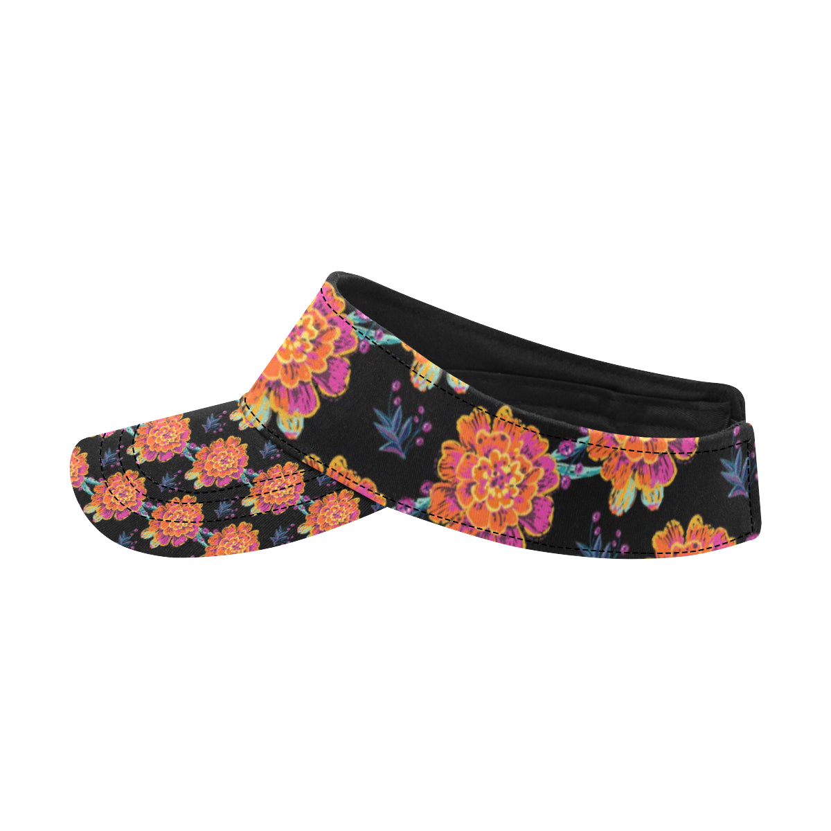 Marigold Pattern Print Design MR04 Unisex Sun Visor