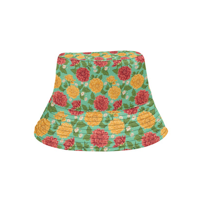 Dahlia Pattern Print Design DH011 Unisex Bucket Hat