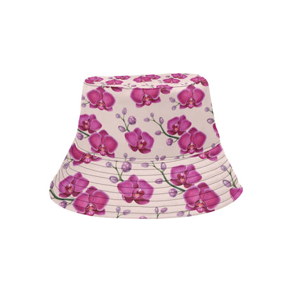 Orchid Purple Pattern Print Design OR04 Unisex Bucket Hat