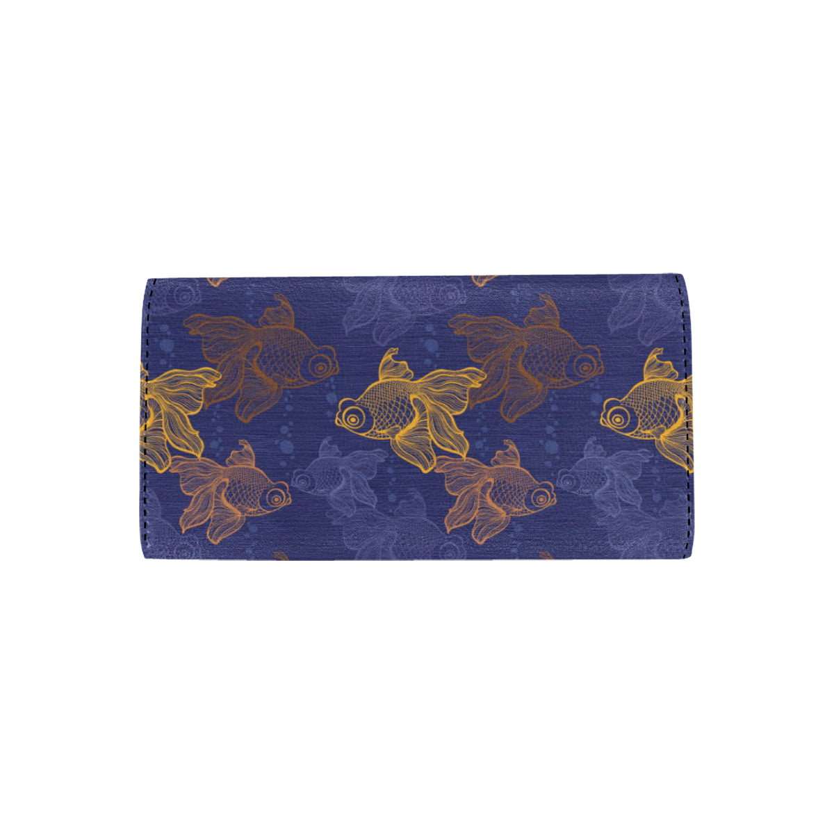 Goldfish Pattern Print Design 01 Women's Trifold Wallet