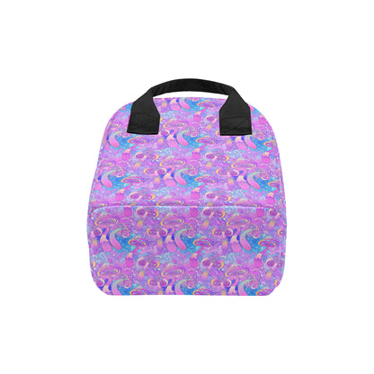 Psychedelic Trippy Mushroom Print Insulated Lunch Bag