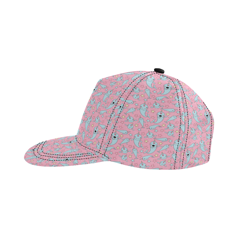 Narwhal Cartoon Cute Print Snapback Cap