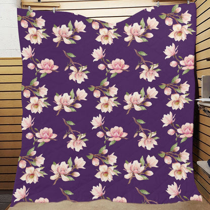 Magnolia Pattern Print Design MAG02 Premium Quilt