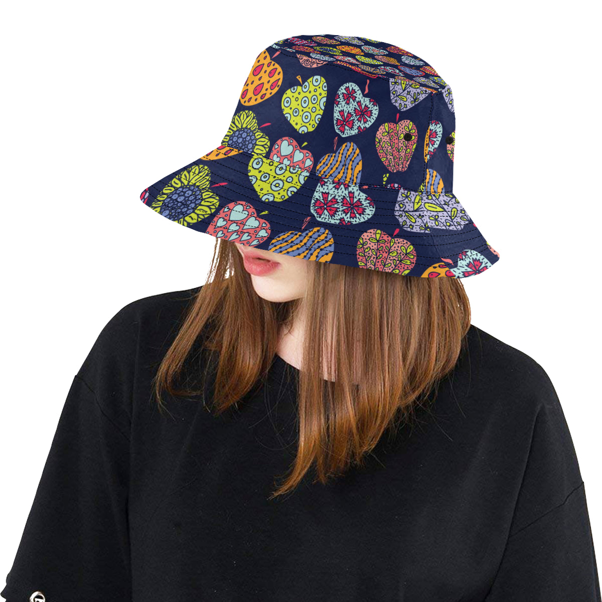 Apple Pattern Print Design AP05 Unisex Bucket Hat