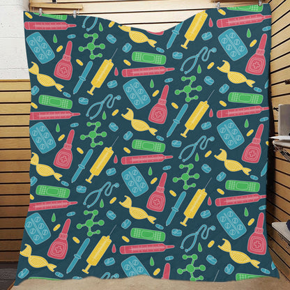 Phlebotomist Pattern Print Design A03 Premium Quilt