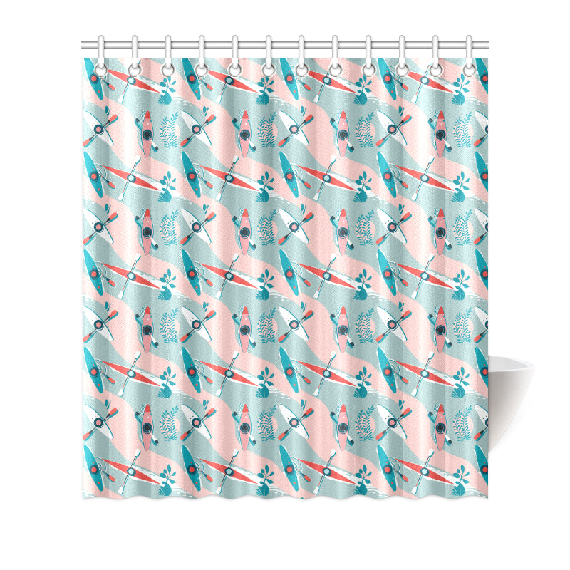 Kayak Pattern Print Design 05 Shower Curtain