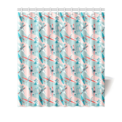 Kayak Pattern Print Design 05 Shower Curtain