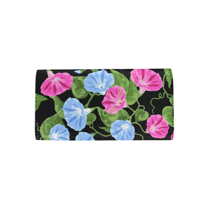 Morning Glory Pattern Print Design MG04 Women's Trifold Wallet