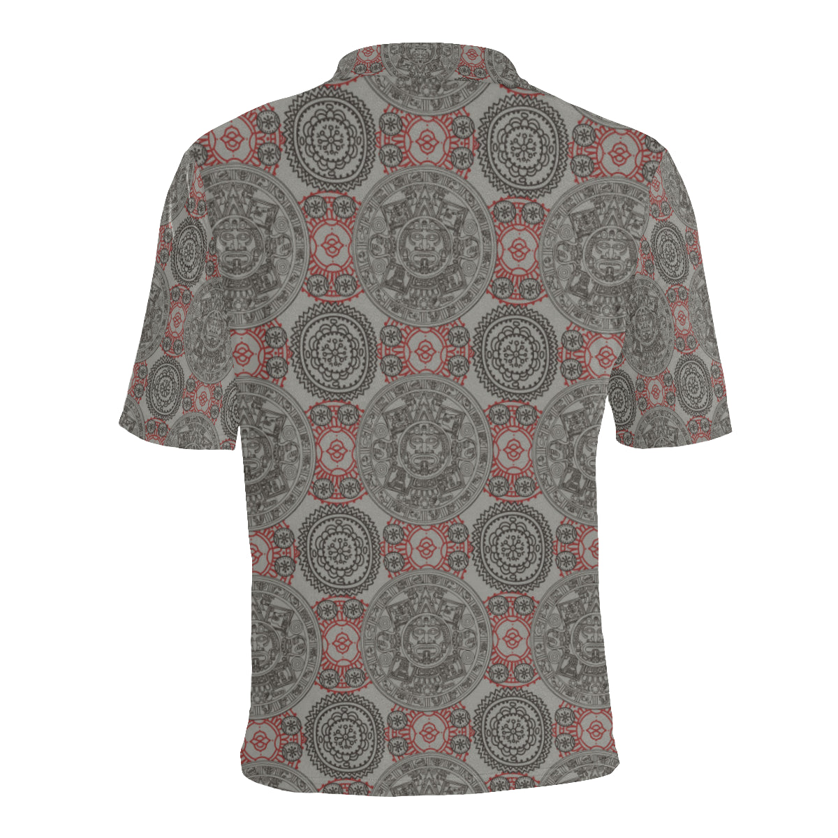 Calendar Aztec Pattern Print Design 04 Men Polo Shirt