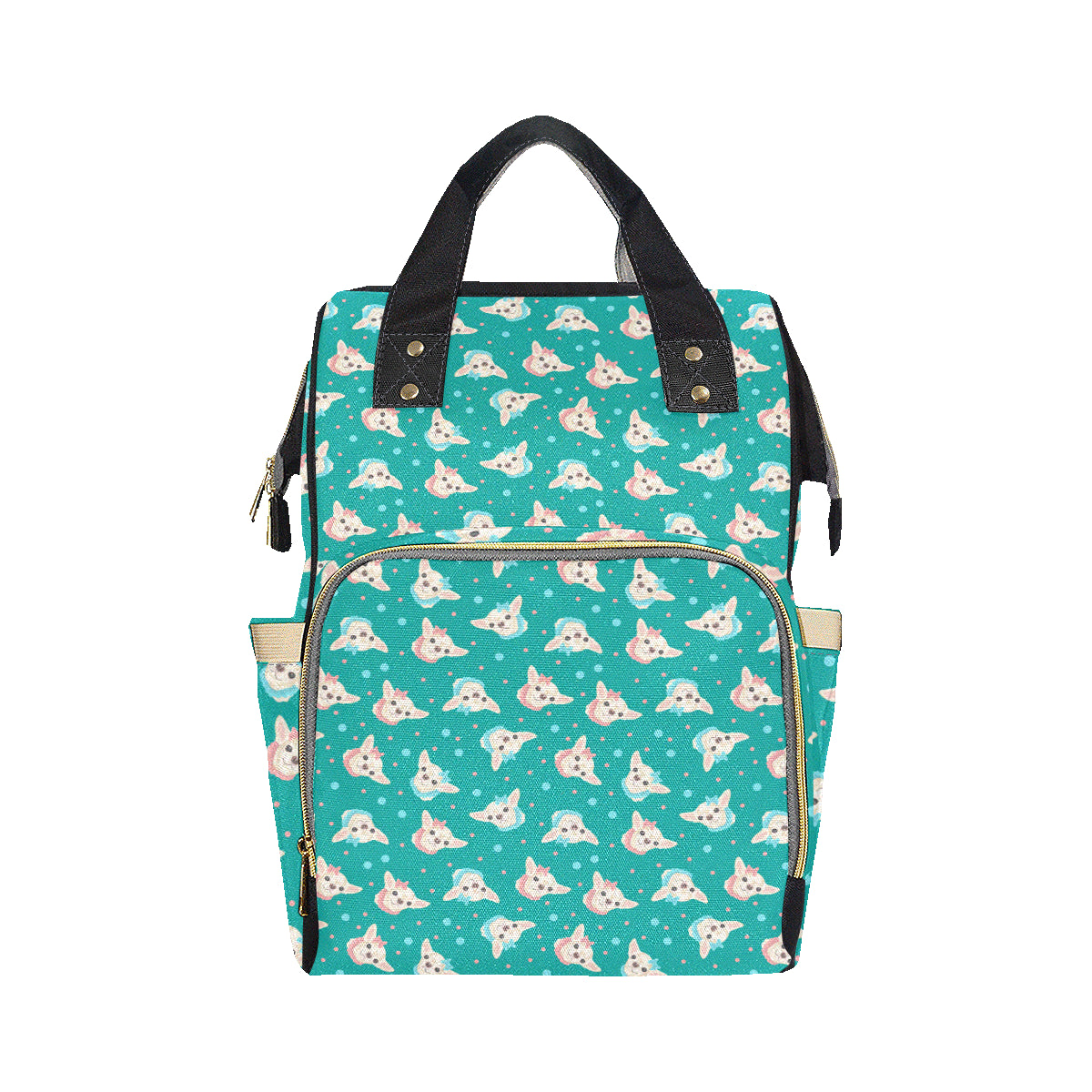 Chihuahua Polka Dot Pattern Diaper Bag Backpack