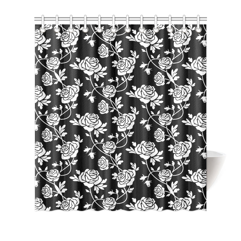 Rose Pattern Print Design RO013 Shower Curtain