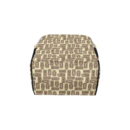 Tiki Brown Mask Print Diaper Bag Backpack