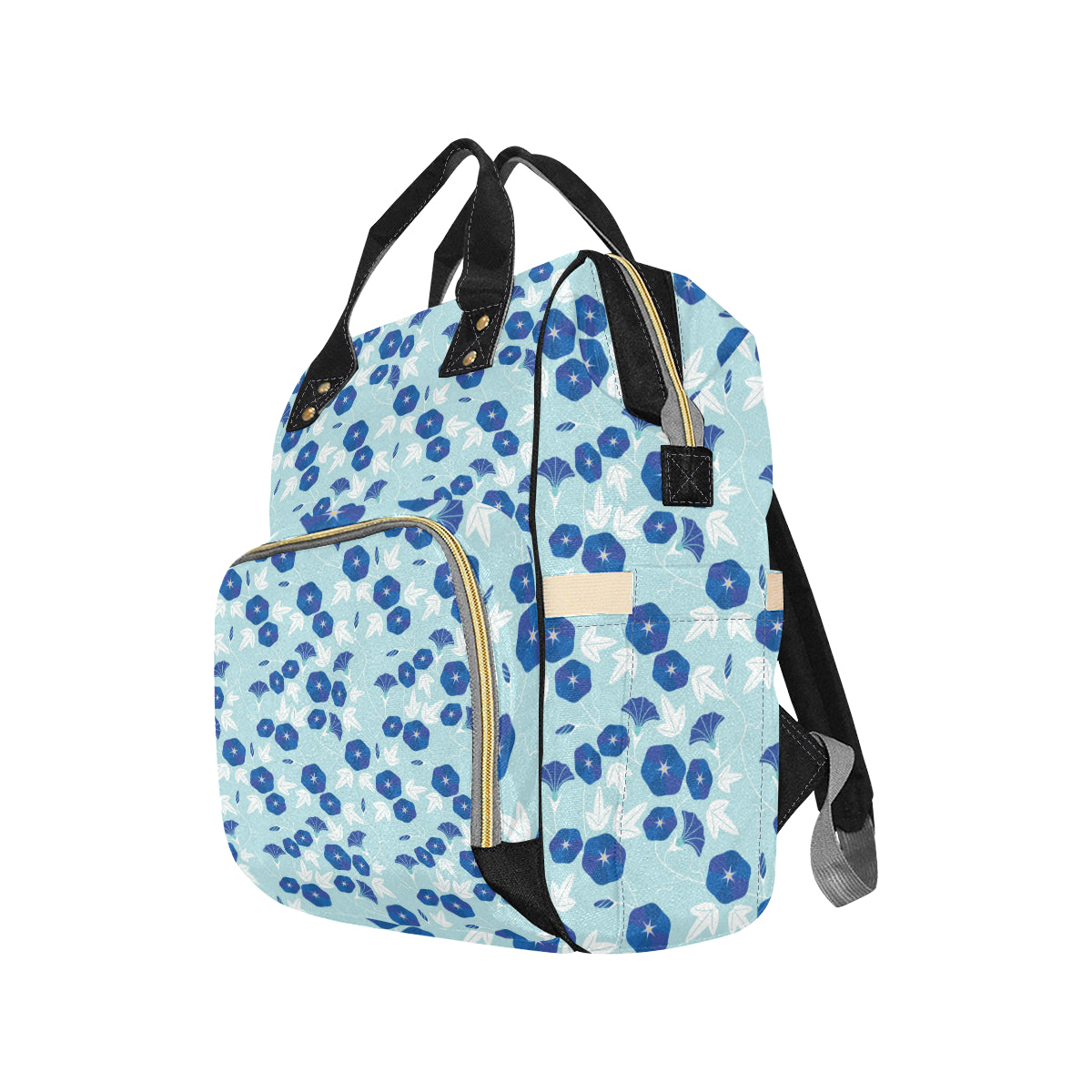 Morning Glory Pattern Print Design MG07 Diaper Bag Backpack