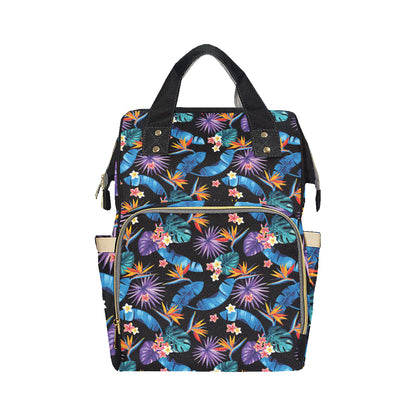 Tropical Flower Pattern Print Design TF018 Diaper Bag Backpack