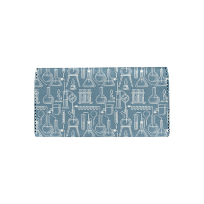 Chemical Pattern Print Design 05 Women's Trifold Wallet