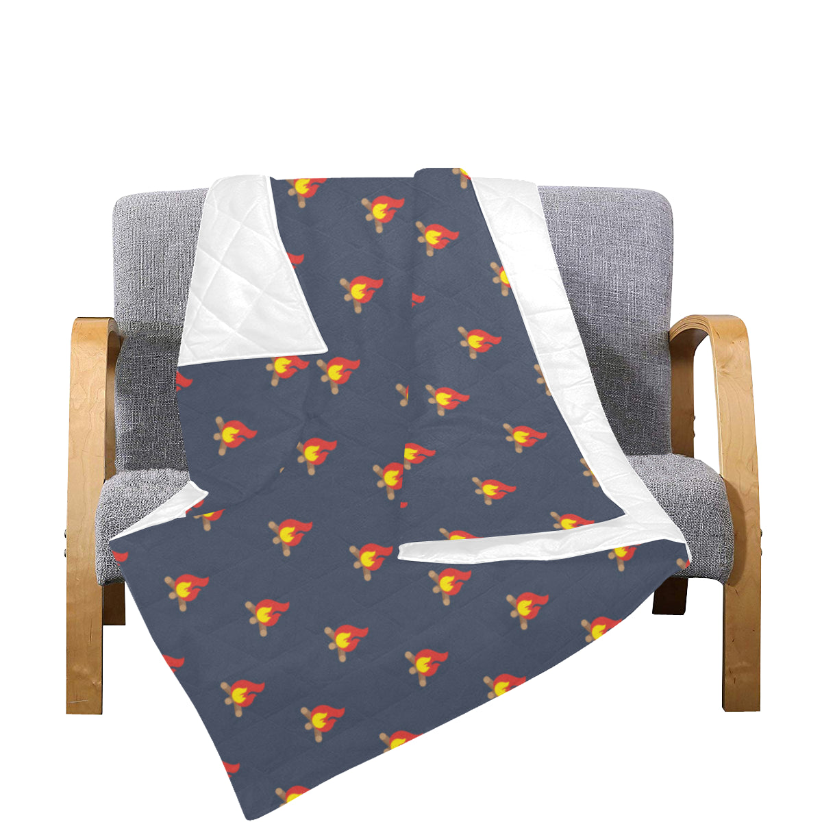 Campfire Pattern Print Design 02 Premium Quilt