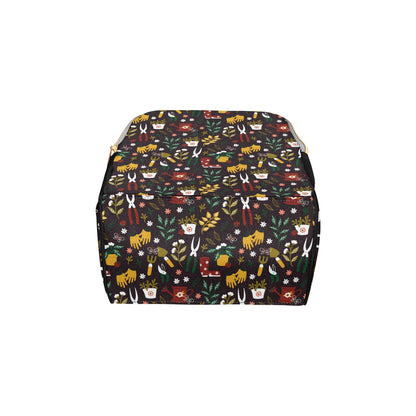 Gardening Pattern Print Design G05 Diaper Bag Backpack