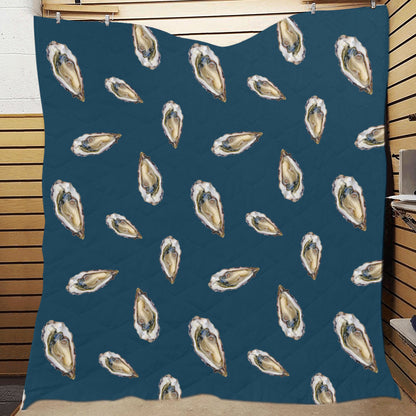 Oyster Pattern Print Design 03 Premium Quilt