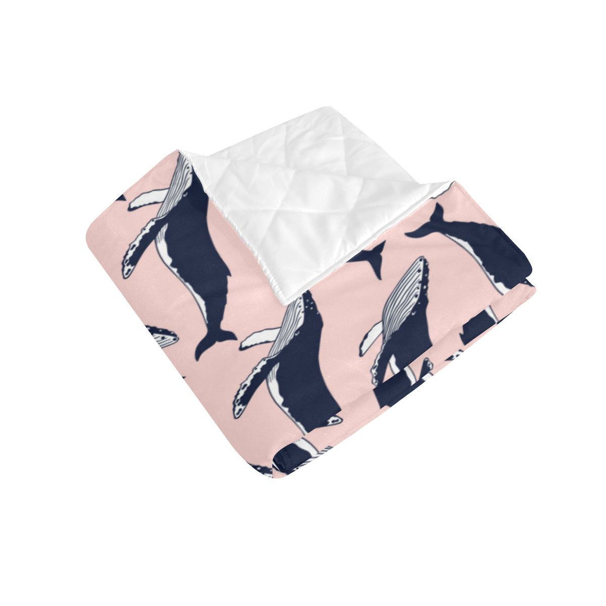 Humpback Whale Pattern Print Design 02 Premium Quilt
