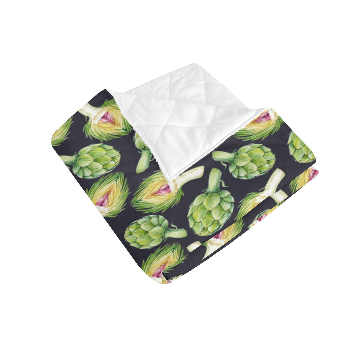 Artichoke Pattern Print Design 01 Premium Quilt